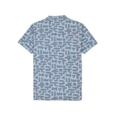 Status Quo Boys All-Over Geometric Printed Henley Neck Tshirt